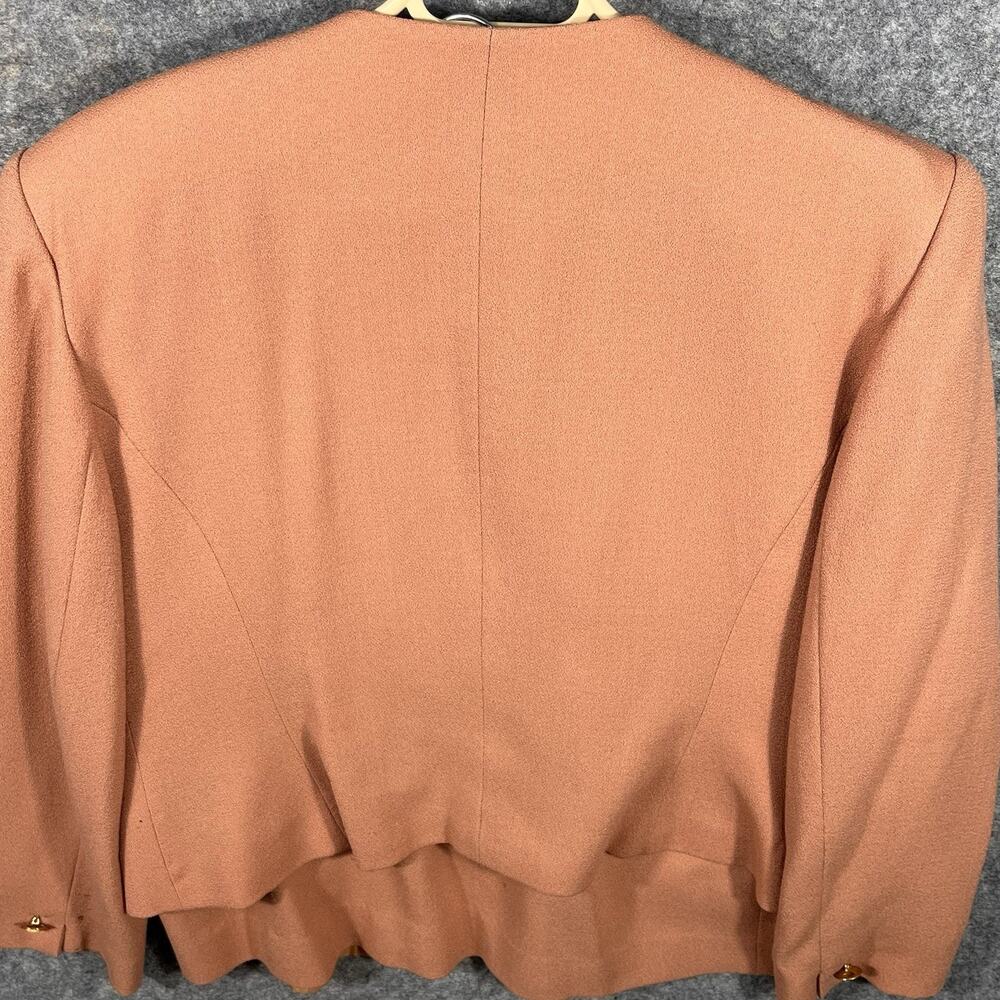 Jones New York‎ Beige Blazer & Skirt Suit Set 100% Wool Work Career Size 14 - Picture 9 of 12